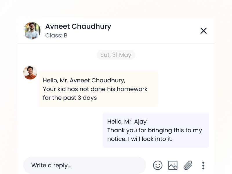 Parent Communication History Overview