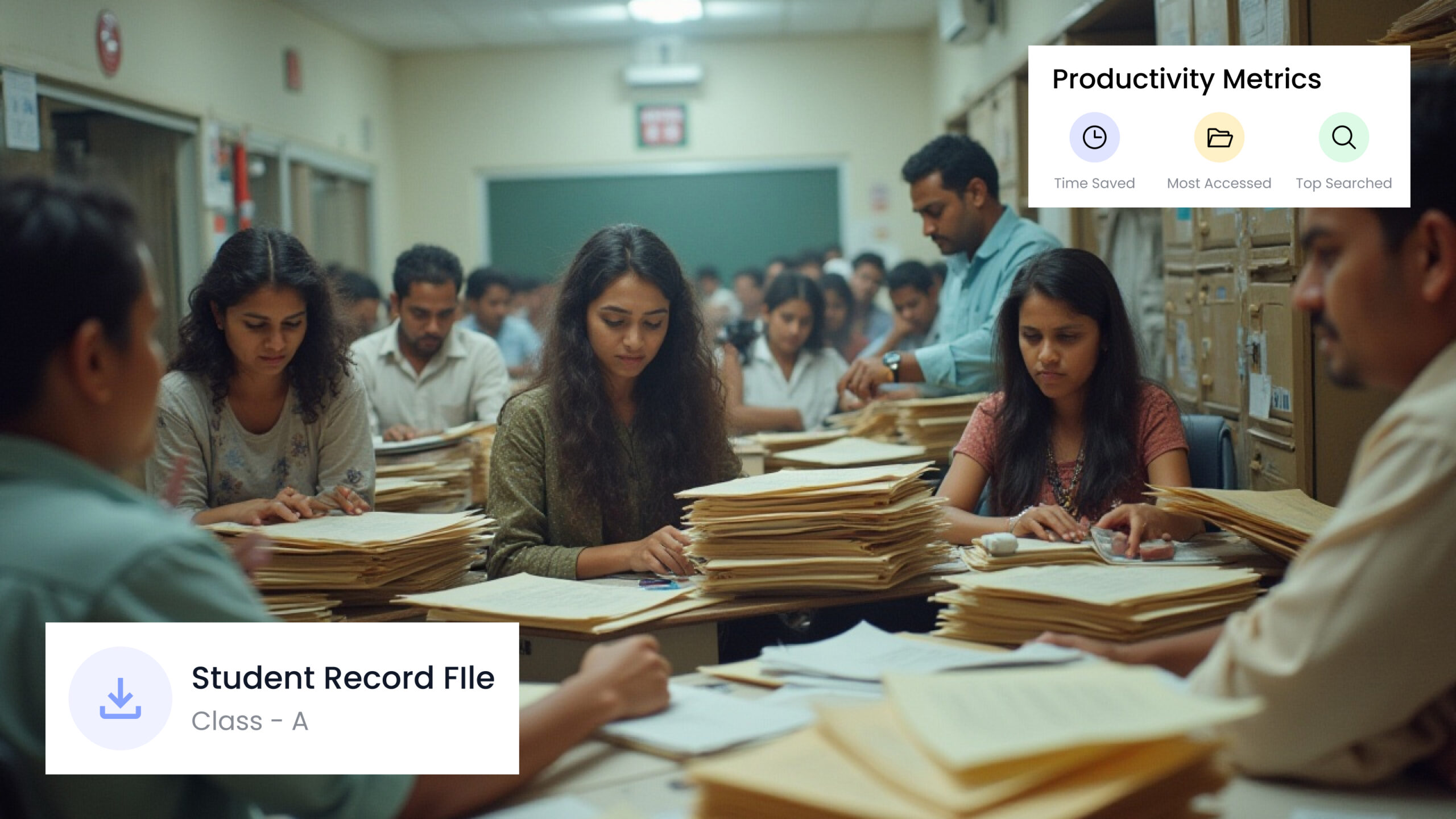 Office staff file hunting problems